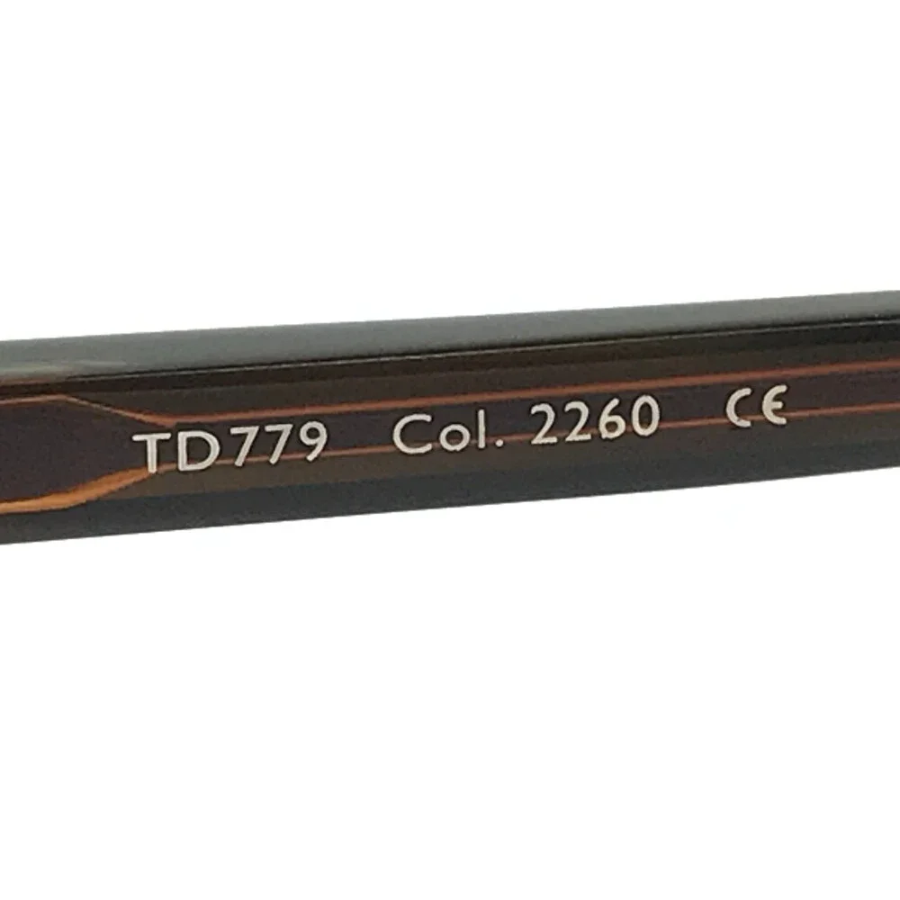 Tom Davies Eyeglasses Frames TD779 Col. 2260 Clear Blue on Brown 49-17-145